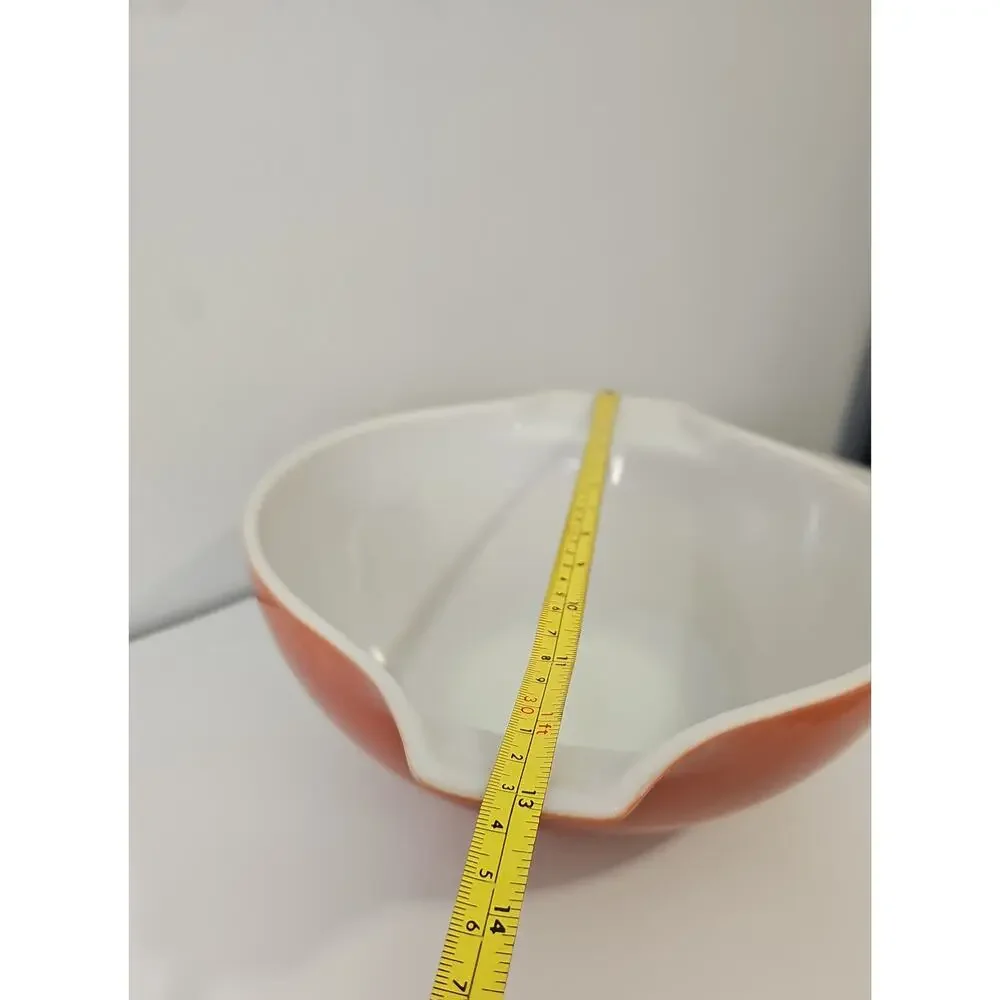 Vintage Pyrex 444 Autumn Harvest Wheat Cinderella Mixing Bowl 4 Quart